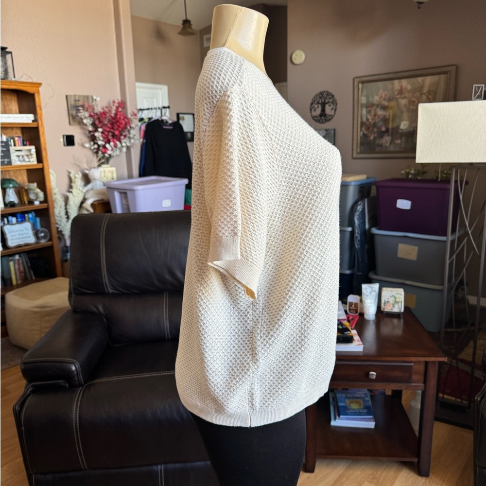 Women's Cream Sweater - Picture 3 of 10